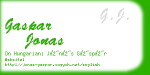 gaspar jonas business card